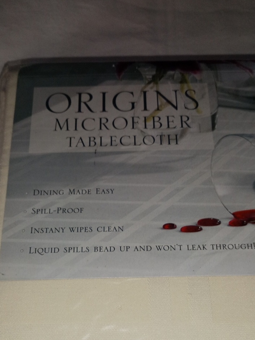 Origins Microfiber Tablecloth - Cream